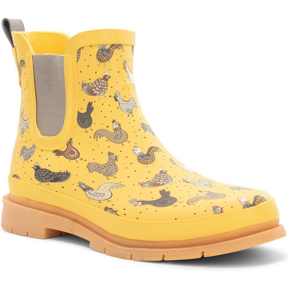 Women's Hen Frenzy Rubber Stylish Comfortable Heavenly Garden Chelsea Rain Boot